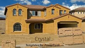  Presentation with residential - PPT theme featuring new-residential-construction background and a yellow colored foreground