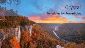  Presentation with autumn-morning - Slides having new-river-gorge-west-virginia background and a light blue colored foreground