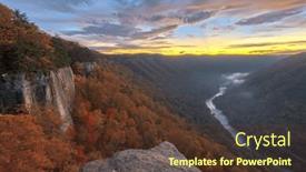  Presentation with autumn-morning - Presentation enhanced with new-river-gorge-west-virginia and a tawny brown colored foreground