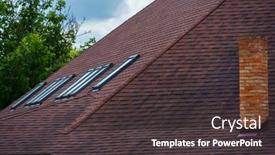  Presentation with eco - Slide set consisting of new-roof-and-a-brick background and a dark gray colored foreground