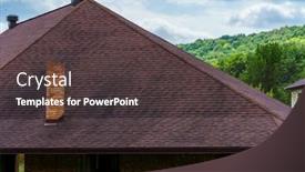  Presentation with eco friendly - PPT theme consisting of new-roof-and-a-brick background and a dark gray colored foreground