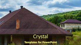  Presentation with eco friendly - PPT layouts enhanced with new-roof-and-a-brick background and a wine colored foreground