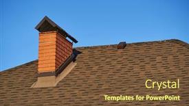  Presentation with under construction - Cool new slide set with new-roof-and-house-under backdrop and a tawny brown colored foreground