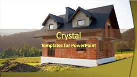  Presentation with rural home - Beautiful theme featuring new rural home backdrop and a tawny brown colored foreground