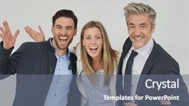  Presentation with work together growth teamwork - Beautiful slide deck featuring new sales employee welcome - dynamic work colleagues smiling together backdrop and a gray colored foreground