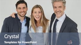  Presentation with work together growth teamwork - Colorful slide set enhanced with new sales employee welcome - dynamic work colleagues smiling together backdrop and a ocean colored foreground