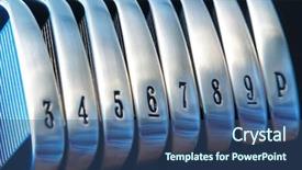  Presentation with brand - Colorful presentation enhanced with new set of golf club backdrop and a ocean colored foreground