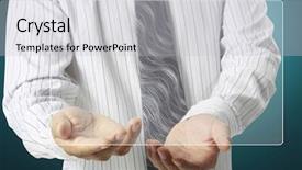  Presentation with touch screen - Colorful presentation theme enhanced with new software - touch screen interface from hand backdrop and a  colored foreground