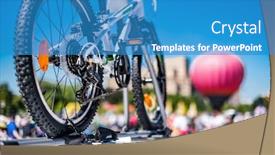  Presentation with supr new bike - Amazing slide set having new sport bike on the roof of the car roed travelling backdrop and a teal colored foreground