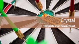  Presentation with goals - Presentation design consisting of new start - 2017 goals background and a coral colored foreground