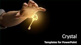  Presentation with human - PPT theme with new start - close up of human hand background and a black colored foreground