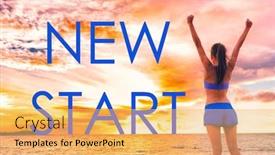  Presentation with living life - Cool new theme with new-start-motivational-inspiration-quote backdrop and a yellow colored foreground