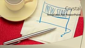  Presentation with personal development - Presentation design featuring new-start-sketch-on-napkin background and a lemonade colored foreground