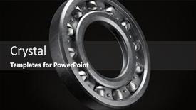  Presentation with bearing - Audience pleasing slide deck consisting of new-steel-ball-bearing-over backdrop and a dark gray colored foreground