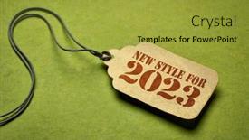  Presentation with green fashion - Slide deck consisting of new-style-for-2023-red background and a gold colored foreground