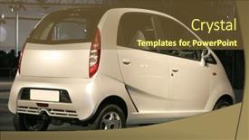  Presentation with tata nano - Beautiful presentation theme featuring new-tata-car-nano backdrop and a tawny brown colored foreground