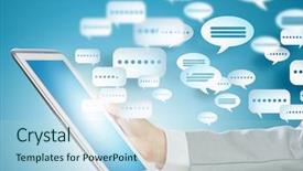  Presentation with human small intestine anatomy - Amazing presentation theme having new tech - close up image of human backdrop and a light blue colored foreground