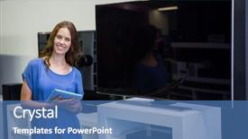  Presentation with television - Slide deck having new television at the electronics background and a ocean colored foreground