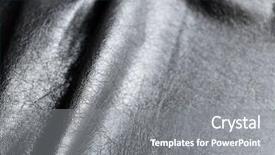  Presentation with leather - Cool new slide set with new template skin - black wrinkled leather texture background backdrop and a  colored foreground