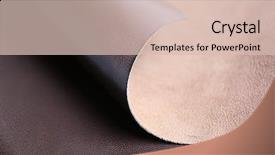  Presentation with texture of synthetic leather buff - PPT theme having new template skin - brown leather front and wrong background and a  colored foreground
