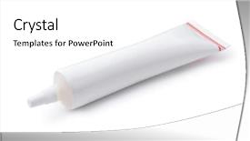  Presentation with white blank notebook silver - Colorful PPT layouts enhanced with new template skin - white blank plastic tube isolated backdrop and a white colored foreground