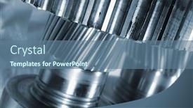  Presentation with titanium - Audience pleasing presentation consisting of new-titanium-and-steel-gears backdrop and a ocean colored foreground