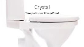  Presentation with toilet - Amazing presentation theme having new toilet bowl isolated on white background backdrop and a white colored foreground