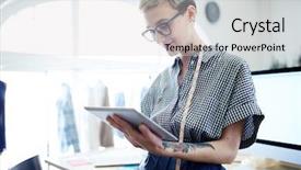  Presentation with fashion - Beautiful presentation theme featuring new trends in the net backdrop and a light gray colored foreground