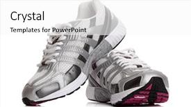  Presentation with shoe - Slide deck enhanced with new unbranded running shoe sneaker background and a white colored foreground