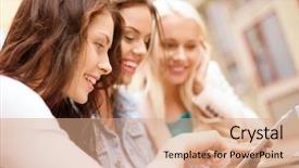  Presentation with internet cafe - Beautiful PPT theme featuring new video - holidays tourism technology and internet backdrop and a coral colored foreground