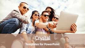  Presentation with teenage - PPT layouts with new video - summer holidays teenage and technology background and a coral colored foreground