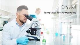  Presentation with virus - Presentation featuring new virus or its antidote background and a white colored foreground