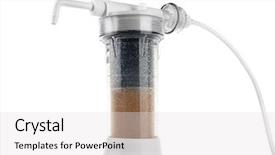  Presentation with water filtration - Amazing slide set having new water filter isolated backdrop and a white colored foreground