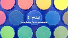  Presentation with watercolor - PPT theme with new watercolor box with many tones background and a cobalt blue colored foreground