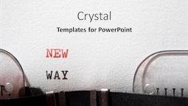  Presentation with way - Cool new theme with new-way-phrase-written backdrop and a white colored foreground