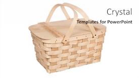  Presentation with picnic - Slides having new-wicker-and-wood-picnic background and a white colored foreground