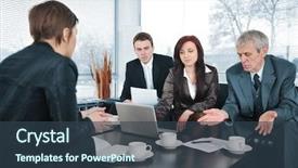  Presentation with interview - PPT layouts featuring new worker in an interview background and a tawny brown colored foreground