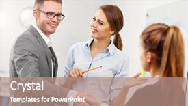  Presentation with welcome - Slide deck enhanced with new worker to the team background and a coral colored foreground