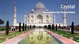  Presentation with taj mahal - Beautiful presentation featuring taj mahal in agra india backdrop and a ocean colored foreground