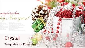  Presentation with christmas music for text - Slides featuring new year 2011 celebration - bright christmas composition with sample background and a lemonade colored foreground