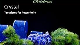  Presentation with christmas black - Cool new presentation theme with new year 2011 celebration - christmas decoration isolated on black backdrop and a black colored foreground