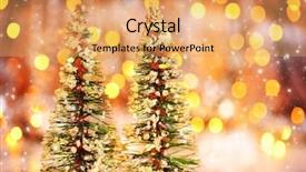  Presentation with red christmas holiday illustration - Cool new presentation design with new year 2011 celebration - christmas tree holiday background backdrop and a yellow colored foreground