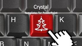  Presentation with animated christmas tree - Beautiful PPT theme featuring new year 2011 celebration - computer keyboard with christmas tree backdrop and a dark gray colored foreground