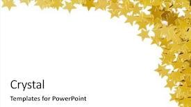  Presentation with space stars - PPT theme enhanced with confetti stars against white background background and a white colored foreground