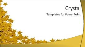  Presentation with golden christmas - Amazing theme having confetti stars against white background backdrop and a white colored foreground