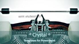  Presentation with end year party - Amazing PPT theme having end year party - happy holidays written backdrop and a ocean colored foreground