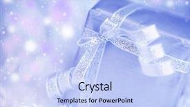  Presentation with holiday blue and silver - Amazing slide deck having winter holiday background with blue backdrop and a sky blue colored foreground