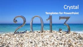  Presentation with new years 2019 - Amazing slide set having new year 2013 backdrop and a teal colored foreground