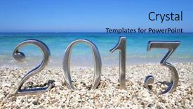  Presentation with new year - Colorful slide set enhanced with new year 2013 backdrop and a light blue colored foreground