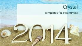  Presentation with new year card - PPT layouts with new year 2014 card background and a arctic colored foreground
